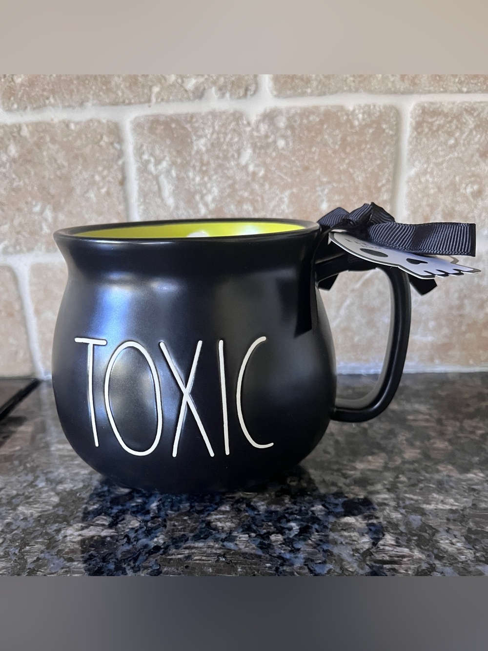 NWT - Rae Dunn Black "TOXIC" Cauldron Mug